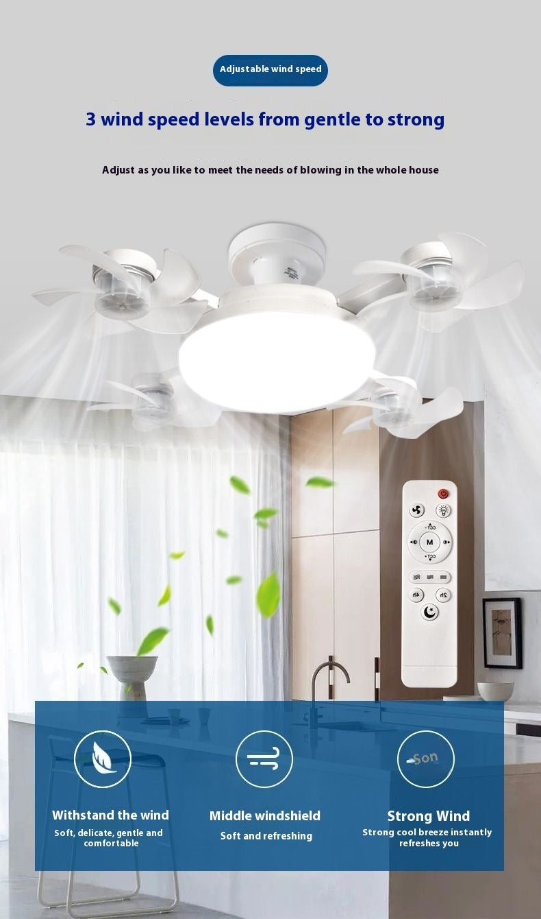 E27 Screw Ceiling Fan Lamp with Remote