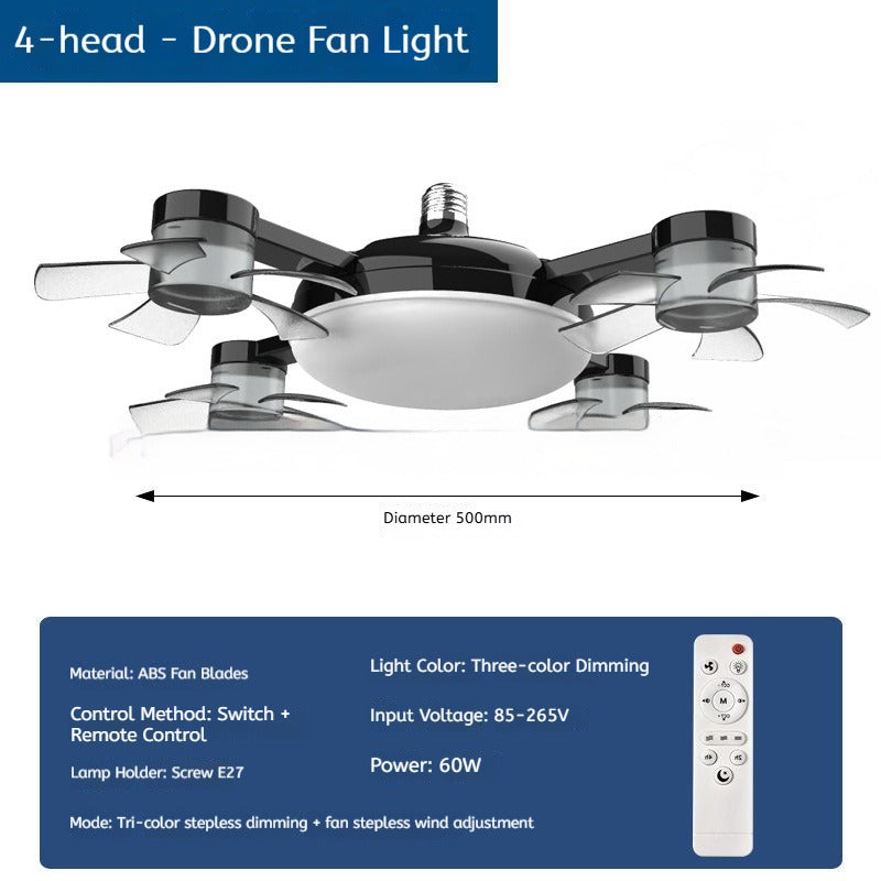 E27 Screw Ceiling Fan Lamp with Remote